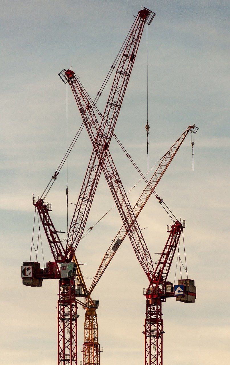 Crane load testing in progress
